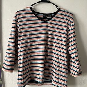 Vintage rainbow stripe top